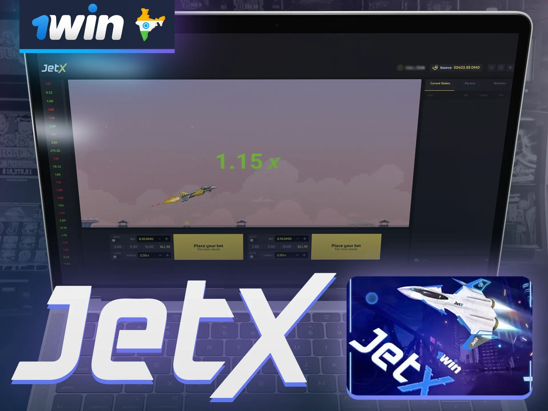 Register for play in 1win JetX.