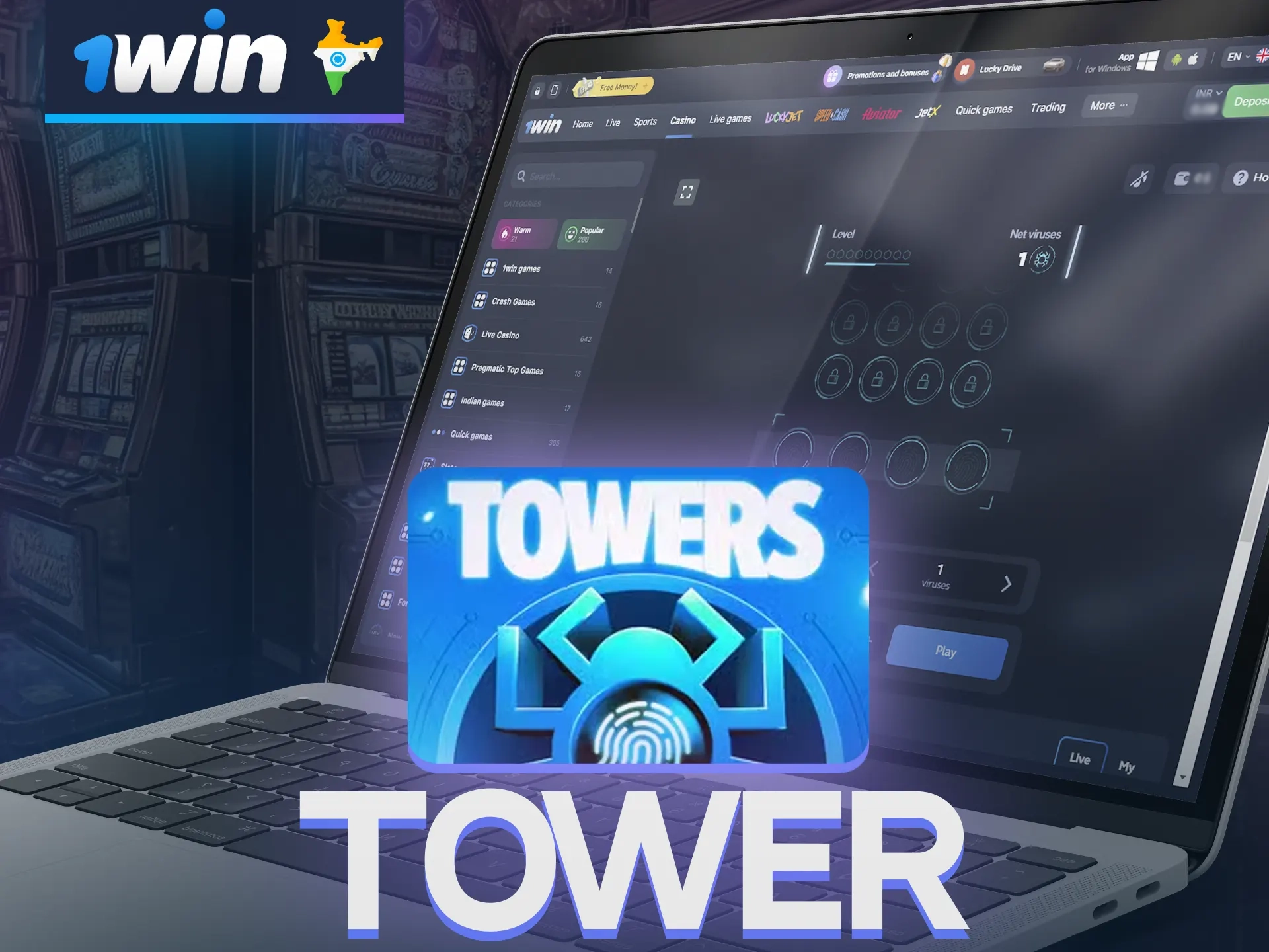 Towers 1win game - play demo or for real money.