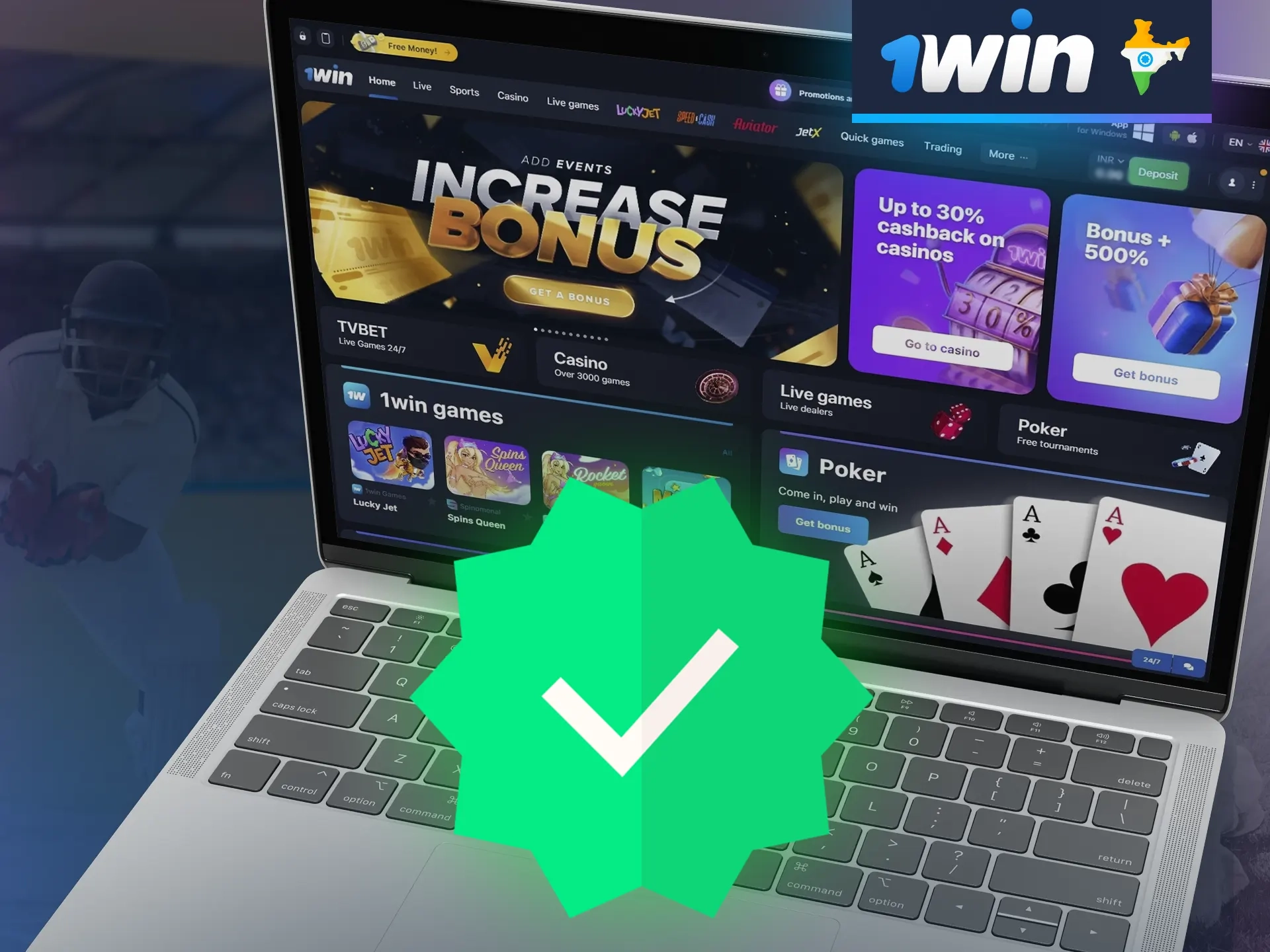 Verify your account on 1win for full access.