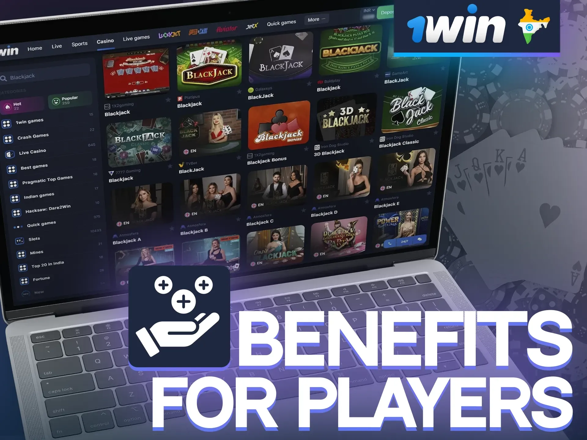 1win is a great platform for lovers of the Blackjack game.