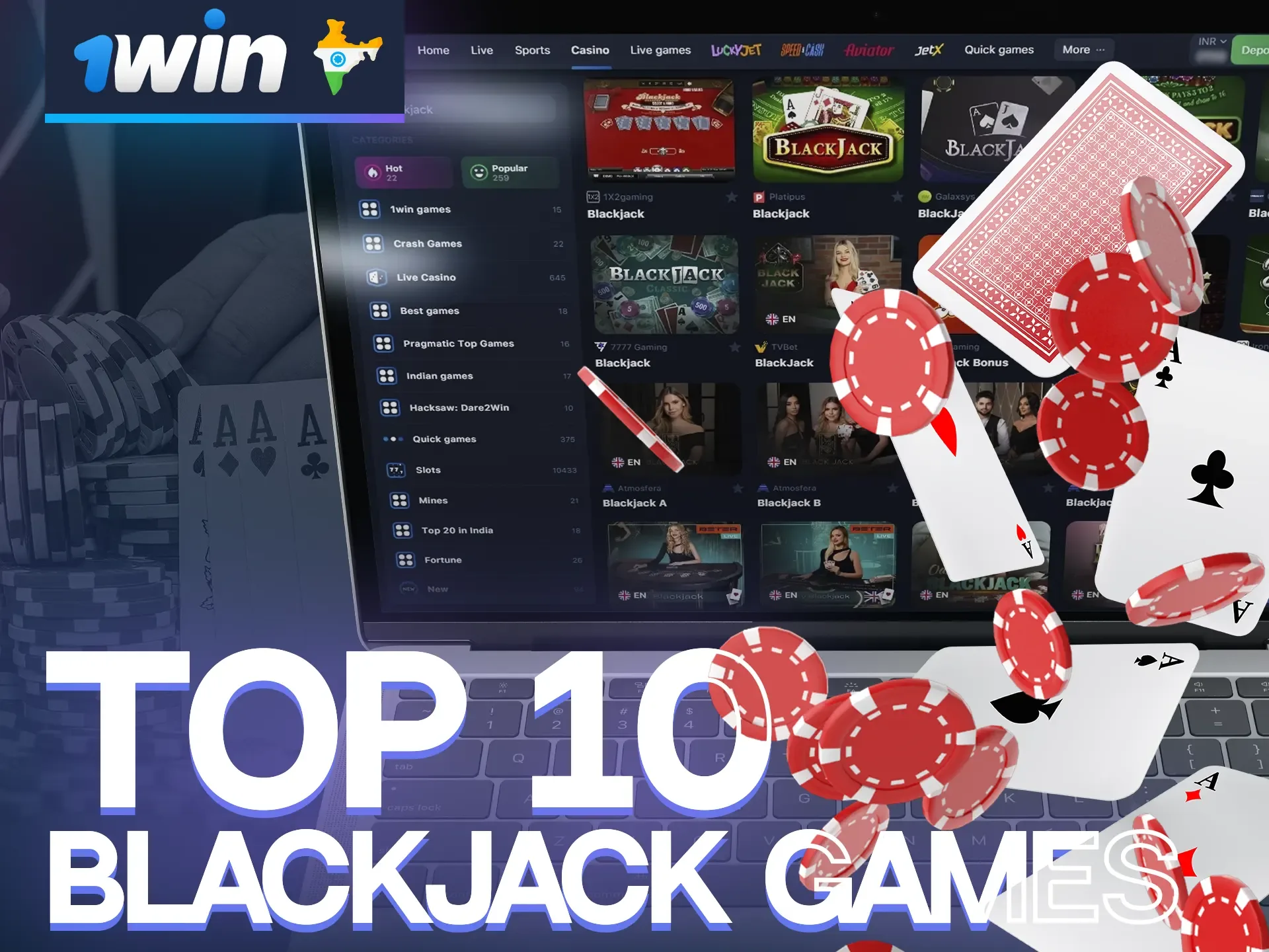 Find out which Blackjack games are popular at 1win.