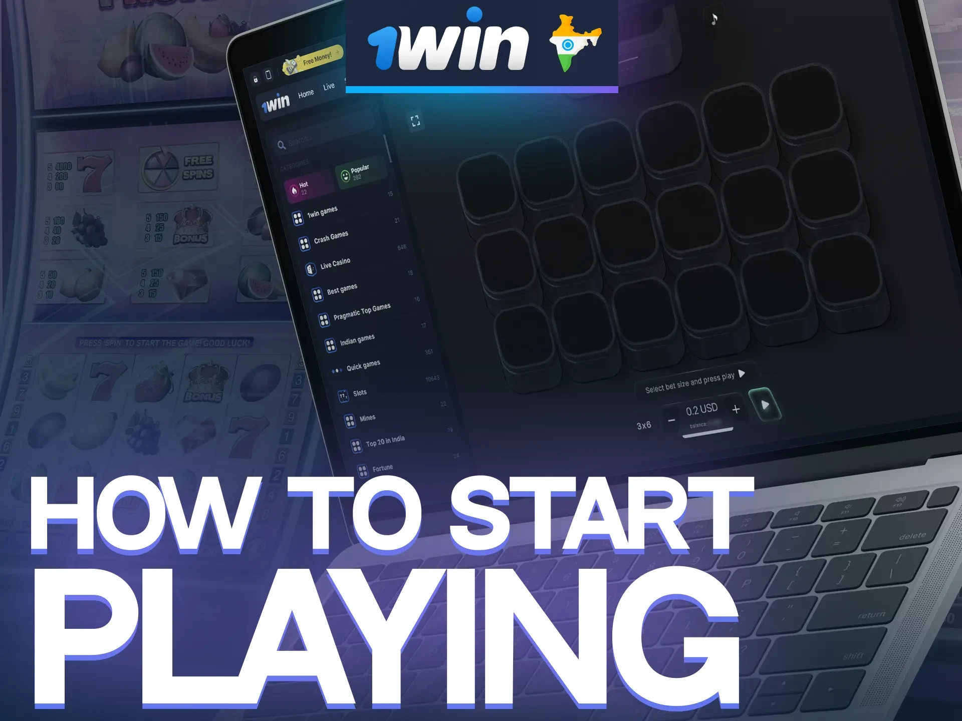 To start playing Bombacks at 1win, follow a few simple steps.