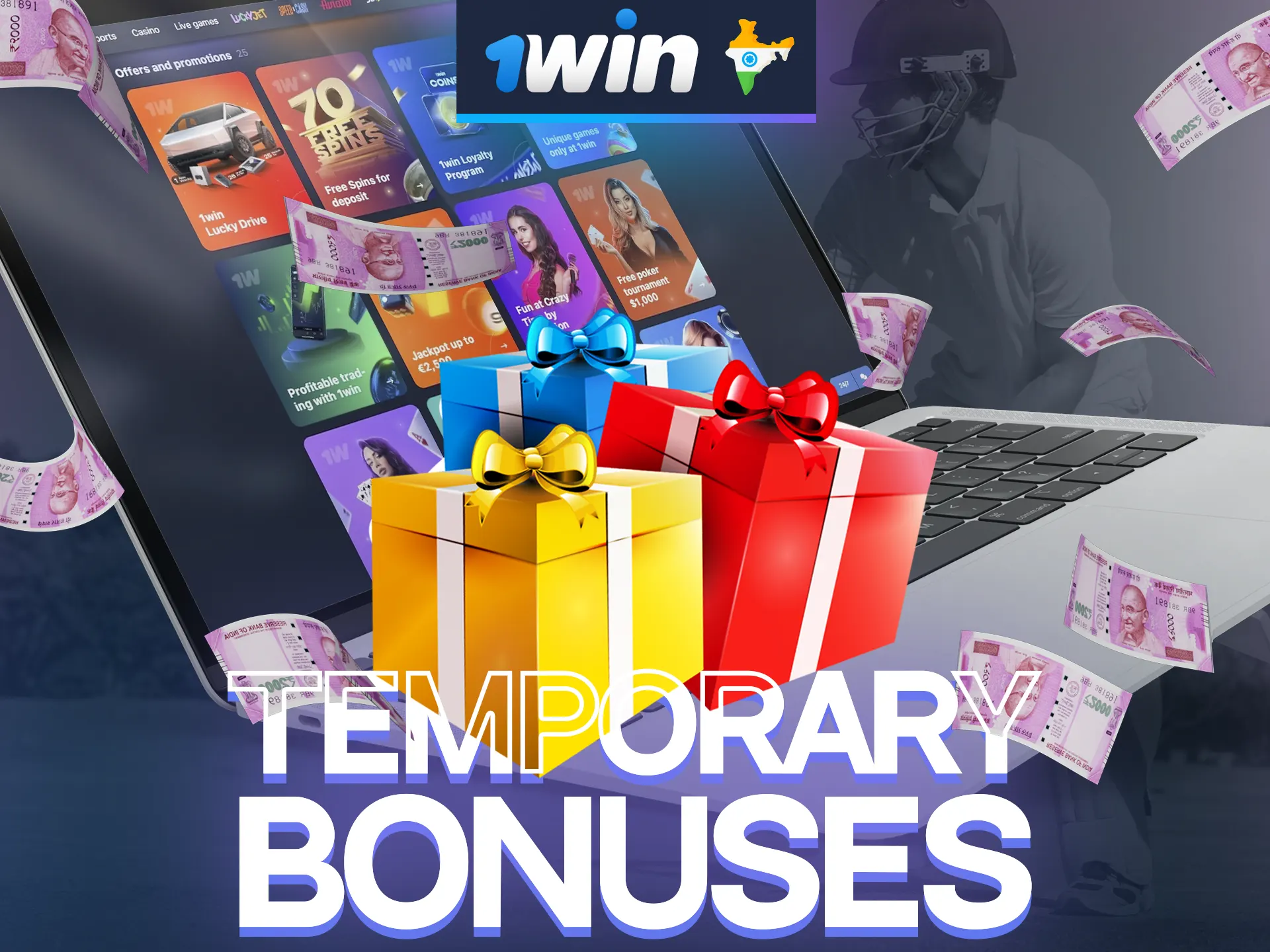 Constantly updated 1win temporary promotions for profitable gaming and betting.