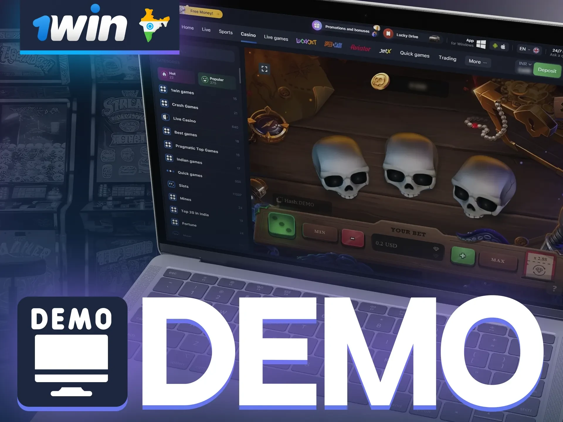 Use the 1win Brawl Pirates demo mode to learn the principle of the game.