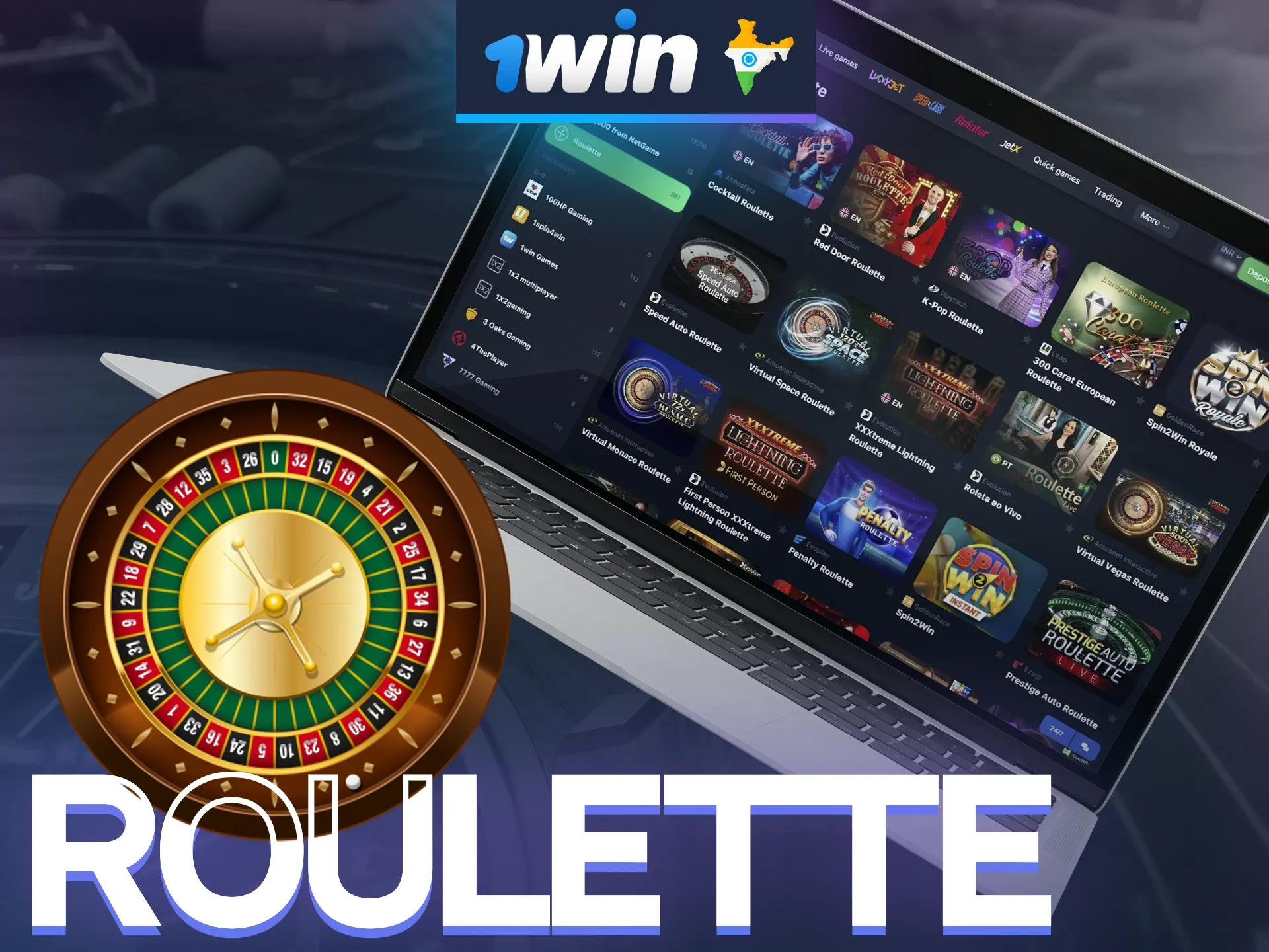 You can play classic roulete with live dealer via 1win app or website.