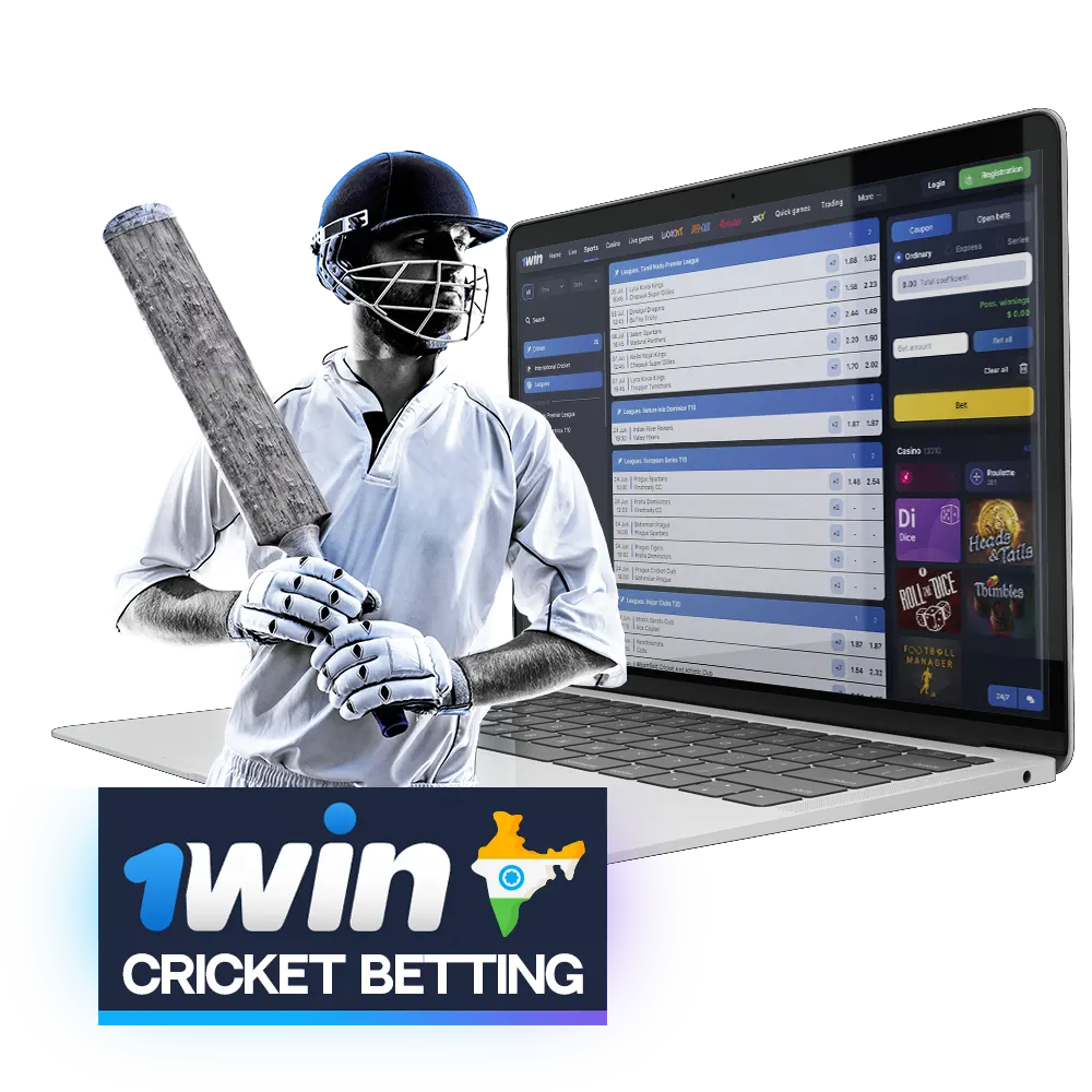 Bet online on cricket with the 1win website and app.