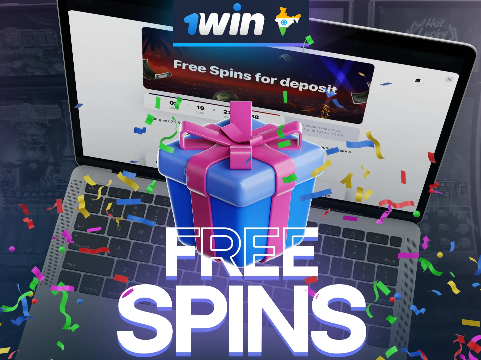 Spin the reel 70 times for free on the 1win platform.