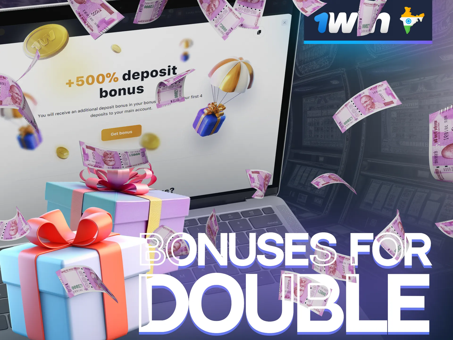 Make a deposit and get a 1win welcome bonus to play Double.