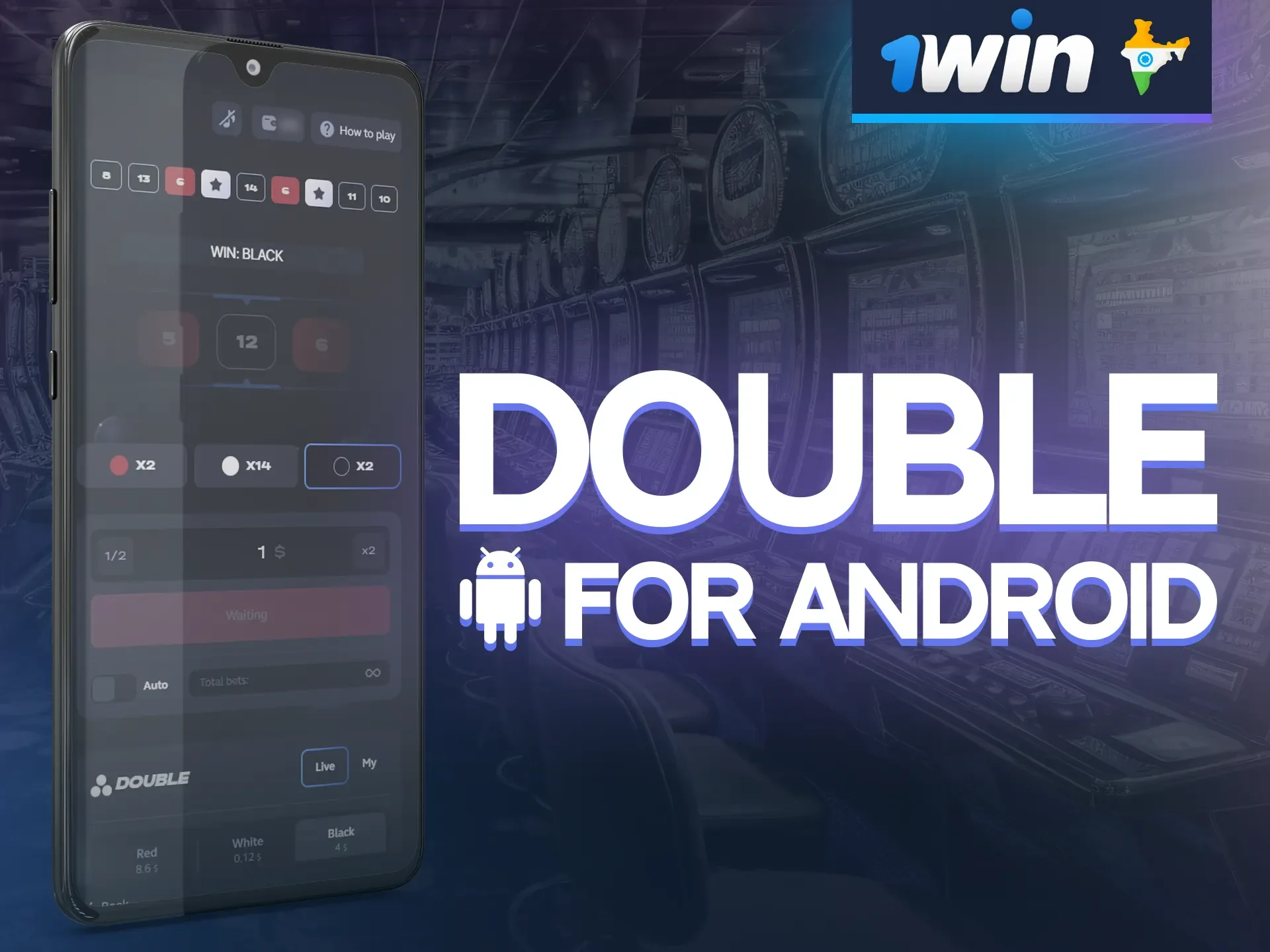 To be able to play Double from your Android device, install the 1win app.