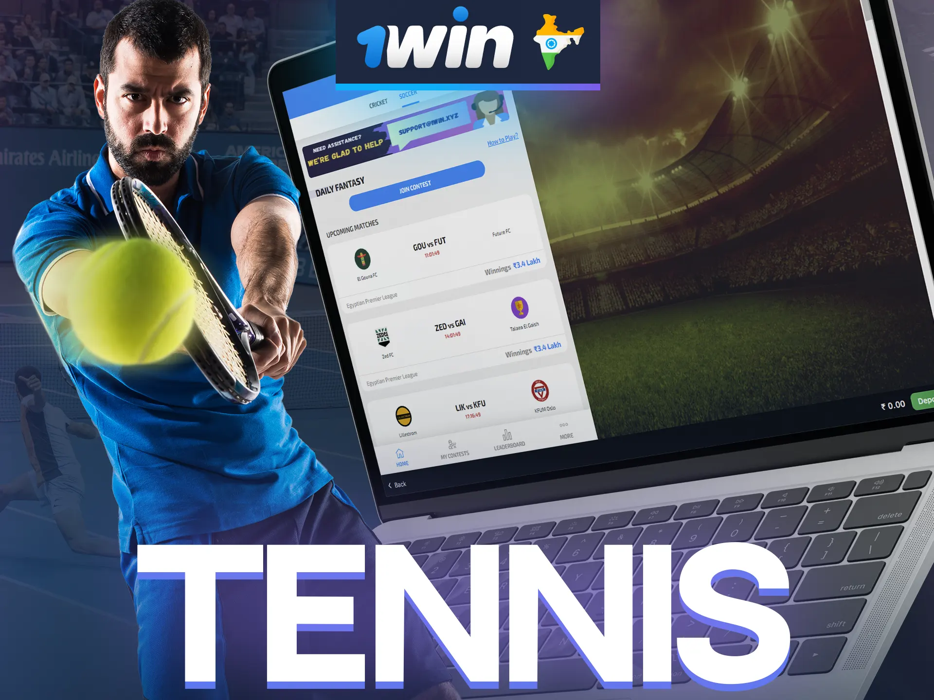 Try your hand at the world's most popular sport with 1win's team of like-minded players.