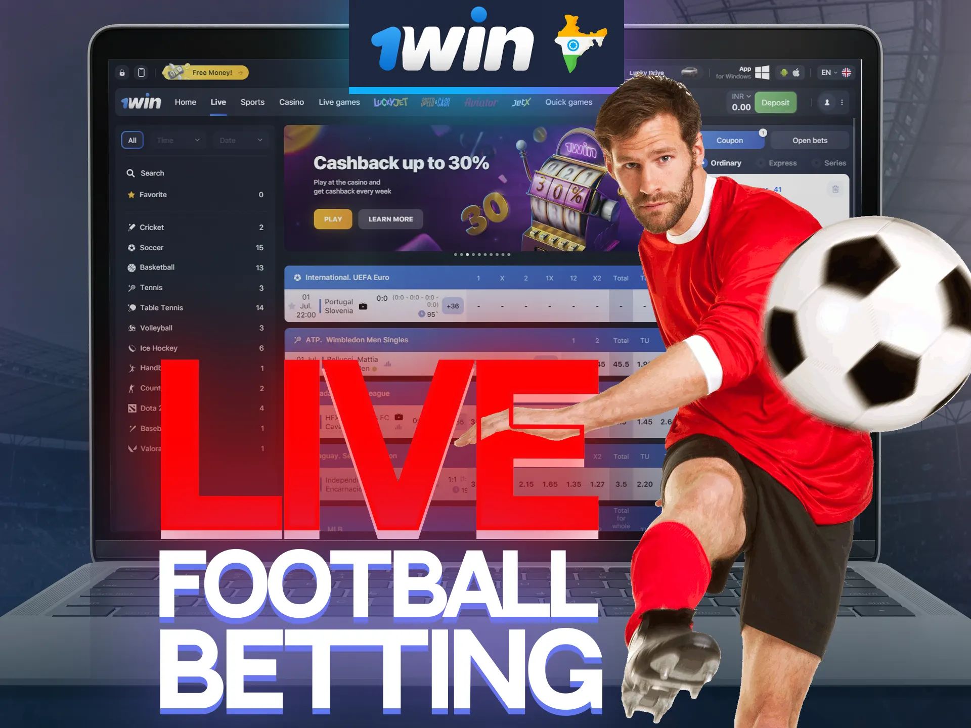 If you are not new to betting, try live betting on football in 1win too.