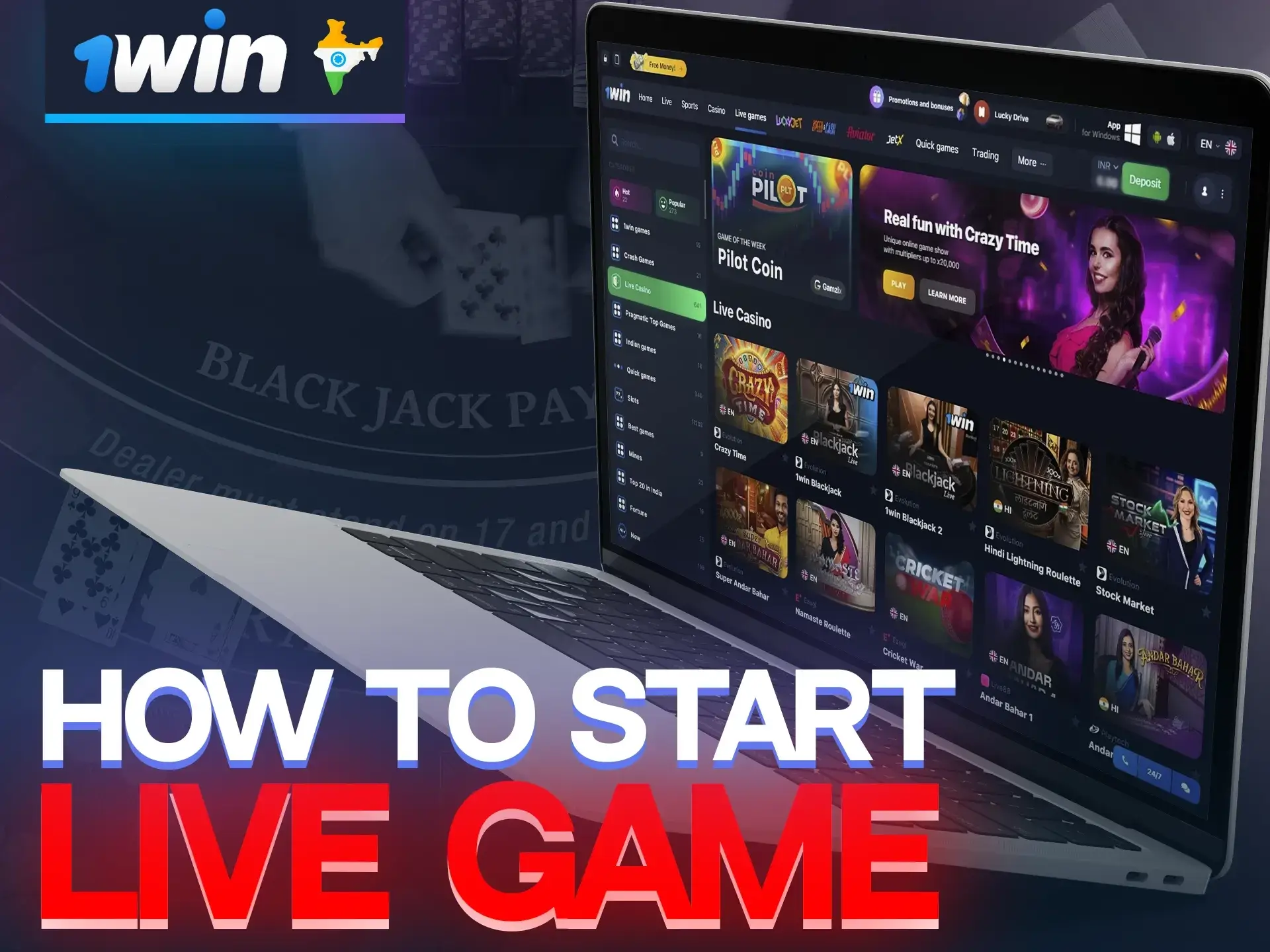 If you don't know where to start playing live games at 1win, our instructions will help you.