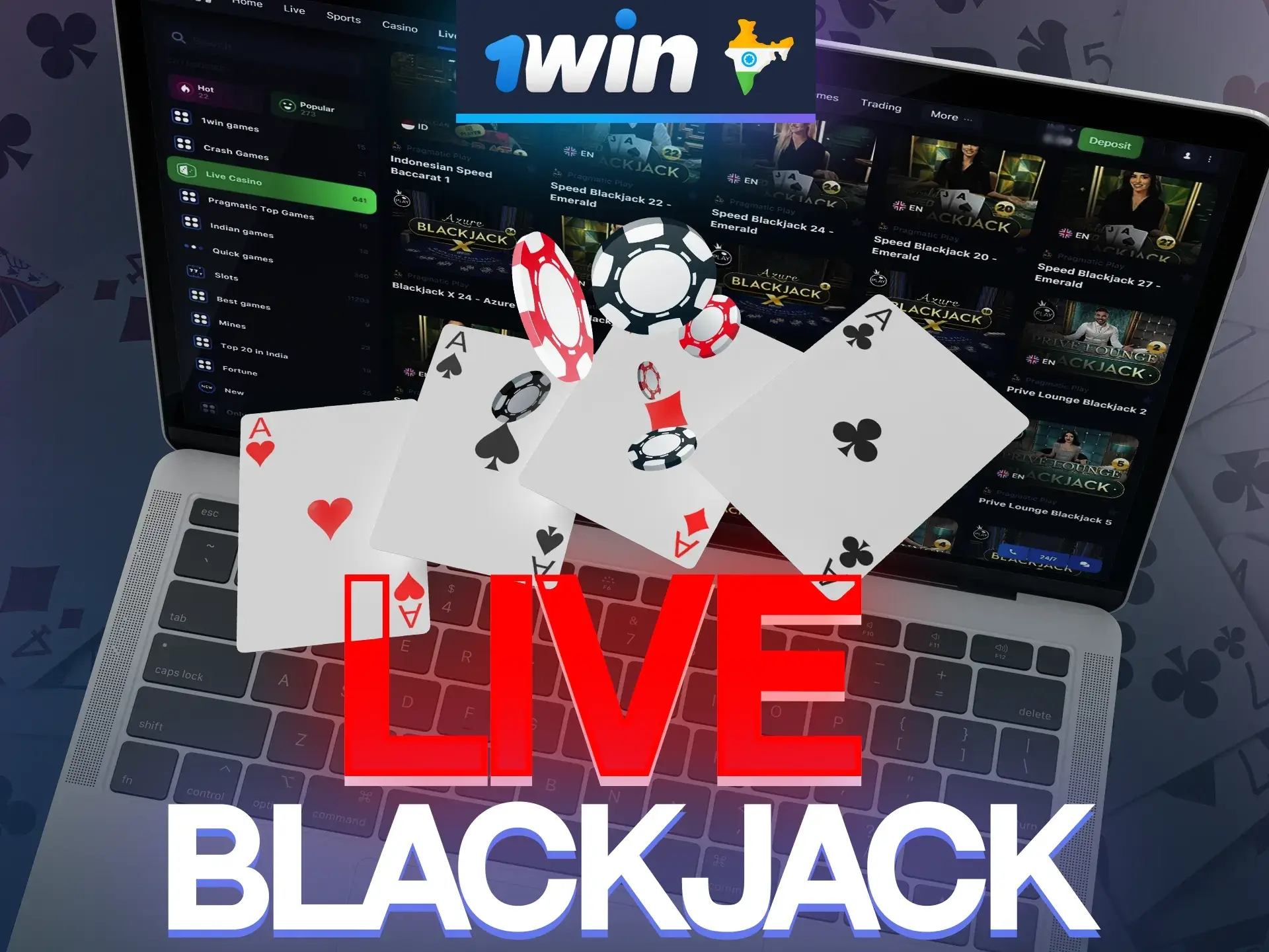 Get a boost of excitement in a terrific card game live blackjack at 1win.