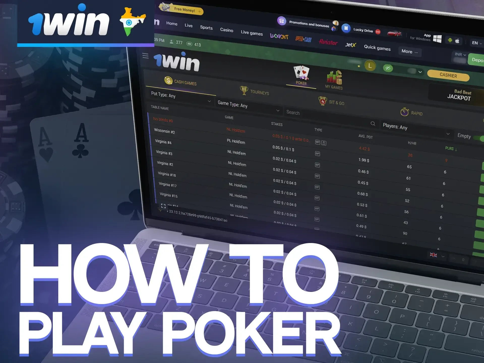 Embark on the exciting world of Poker with 1win.