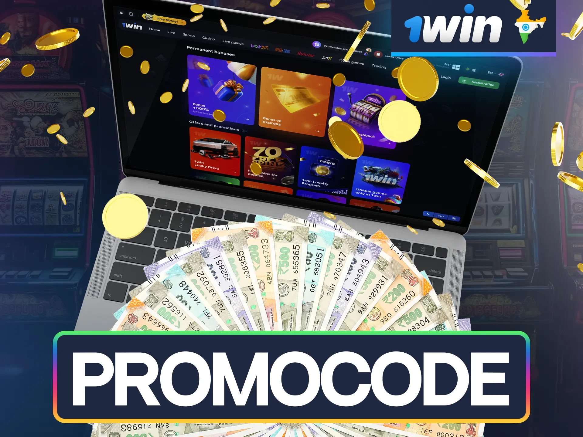 You can bet at Thimbles for free with a 1win promo code.