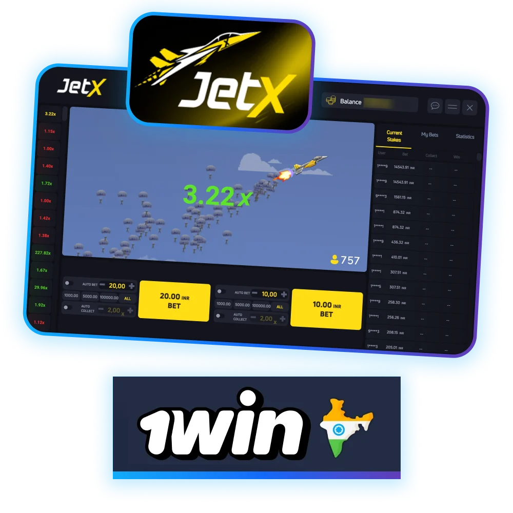 Experience the atmosphere of unpredictability with JetX at 1win.