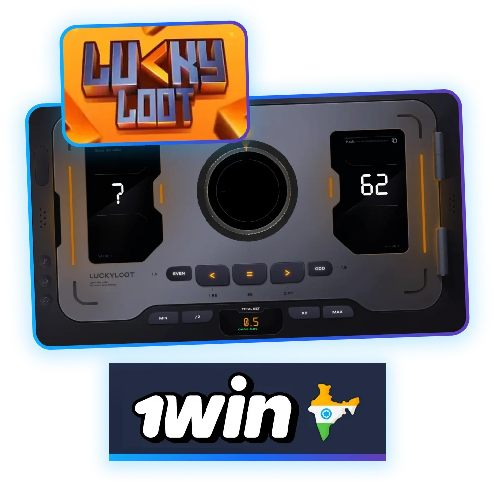 Guess the hidden number and win big money at Lucky Loot at 1win.