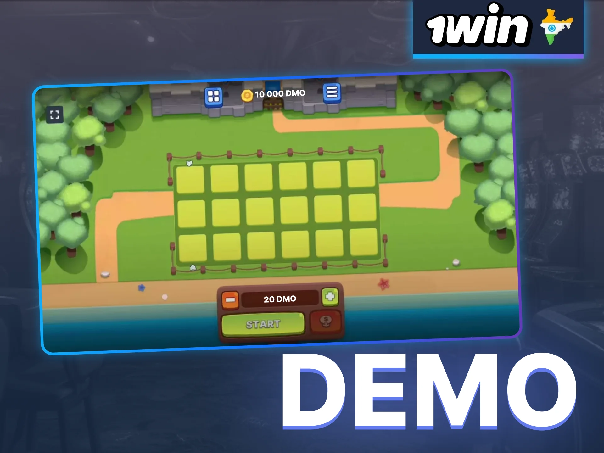 Hone your skills in the Royal Mines demo mode at 1win.